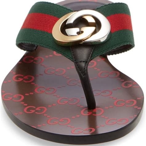 Shop Gucci Kika Thong Sandals .